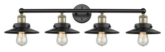 Downtown Urban Four Light Bath Vanity in Black Antique Brass (405|616-4W-BAB-M6-BK)