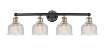 Edison Four Light Bath Vanity in Black Antique Brass (405|616-4W-BAB-G412)