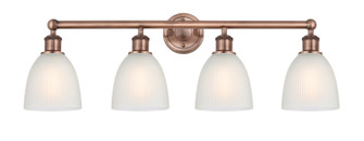 Edison Four Light Bath Vanity in Antique Copper (405|616-4W-AC-G381)