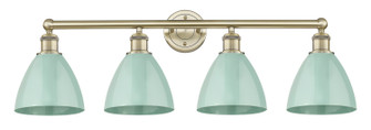 Downtown Urban Four Light Bath Vanity in Antique Brass (405|616-4W-AB-MBD-75-SF)