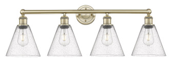 Downtown Urban Four Light Bath Vanity in Antique Brass (405|616-4W-AB-GBC-84)