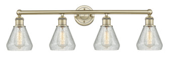 Edison Four Light Bath Vanity in Antique Brass (405|616-4W-AB-G275)