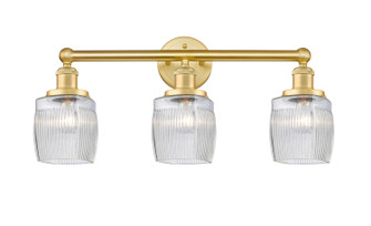 Edison Three Light Bath Vanity in Satin Gold (405|616-3W-SG-G302)