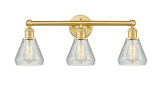 Edison Three Light Bath Vanity in Satin Gold (405|616-3W-SG-G275)