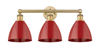 Edison Three Light Bath Vanity in Brushed Brass (405|616-3W-BB-MBD-75-RD)