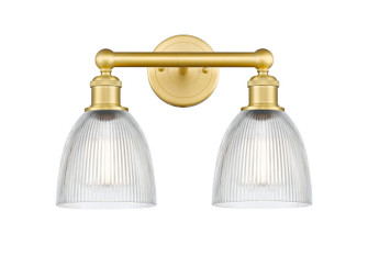 Edison Two Light Bath Vanity in Satin Gold (405|616-2W-SG-G382)