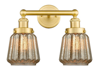 Edison Two Light Bath Vanity in Satin Gold (405|616-2W-SG-G146)