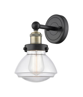 Edison One Light Wall Sconce in Black Antique Brass (405|616-1W-BAB-G322)