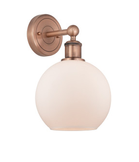 Downtown Urban One Light Wall Sconce in Antique Copper (405|616-1W-AC-G121-8)