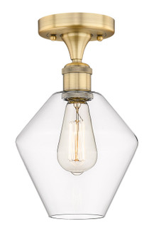 Edison One Light Semi-Flush Mount in Brushed Brass (405|616-1F-BB-G652-8)