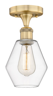 Edison One Light Semi-Flush Mount in Brushed Brass (405|616-1F-BB-G652-6)