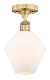 Edison One Light Semi-Flush Mount in Brushed Brass (405|616-1F-BB-G651-8)