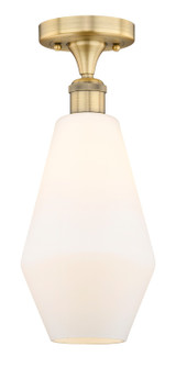 Edison One Light Semi-Flush Mount in Brushed Brass (405|616-1F-BB-G651-7)