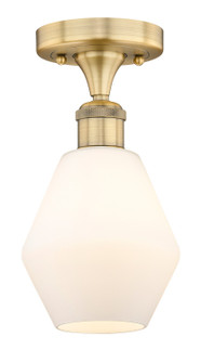 Edison One Light Semi-Flush Mount in Brushed Brass (405|616-1F-BB-G651-6)