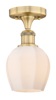 Edison One Light Semi-Flush Mount in Brushed Brass (405|616-1F-BB-G461-6)