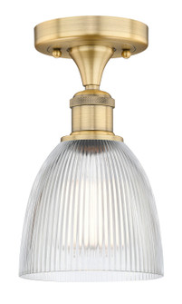 Edison One Light Flush Mount in Brushed Brass (405|616-1F-BB-G382)