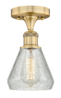 Edison One Light Flush Mount in Brushed Brass (405|616-1F-BB-G275)