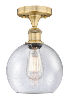 Edison One Light Semi-Flush Mount in Brushed Brass (405|616-1F-BB-G124-8)