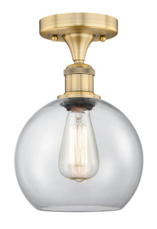 Edison One Light Semi-Flush Mount in Brushed Brass (405|616-1F-BB-G122-8)