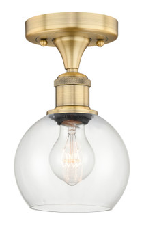 Edison One Light Semi-Flush Mount in Brushed Brass (405|616-1F-BB-G122-6)