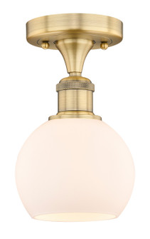 Edison One Light Semi-Flush Mount in Brushed Brass (405|616-1F-BB-G121-6)