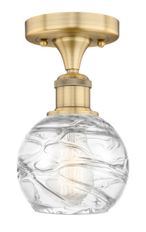 Edison One Light Semi-Flush Mount in Brushed Brass (405|616-1F-BB-G1213-6)
