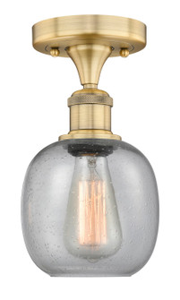 Edison One Light Flush Mount in Brushed Brass (405|616-1F-BB-G104)