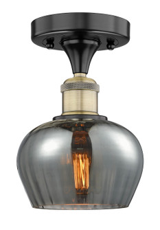 Edison One Light Semi-Flush Mount in Black Antique Brass (405|616-1F-BAB-G93)