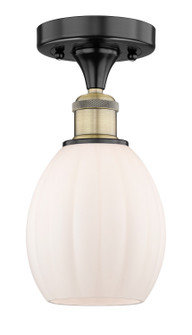 Edison One Light Semi-Flush Mount in Black Antique Brass (405|616-1F-BAB-G81)