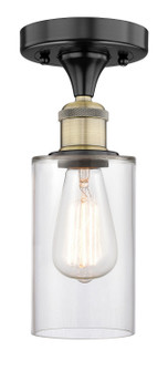 Edison One Light Semi-Flush Mount in Black Antique Brass (405|616-1F-BAB-G802)