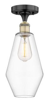 Edison One Light Semi-Flush Mount in Black Antique Brass (405|616-1F-BAB-G652-7)