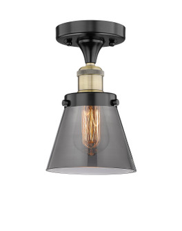 Edison One Light Semi-Flush Mount in Black Antique Brass (405|616-1F-BAB-G63)