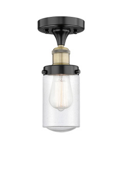 Edison One Light Semi-Flush Mount in Black Antique Brass (405|616-1F-BAB-G314)