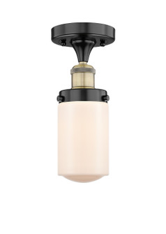 Edison One Light Semi-Flush Mount in Black Antique Brass (405|616-1F-BAB-G311)