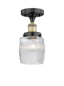 Edison One Light Semi-Flush Mount in Black Antique Brass (405|616-1F-BAB-G302)