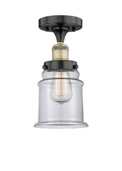 Edison One Light Semi-Flush Mount in Black Antique Brass (405|616-1F-BAB-G182)