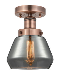 Edison One Light Semi-Flush Mount in Antique Copper (405|616-1F-AC-G173)