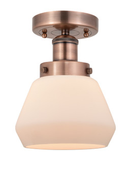 Edison One Light Semi-Flush Mount in Antique Copper (405|616-1F-AC-G171)