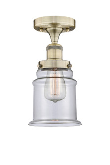 Edison One Light Semi-Flush Mount in Antique Brass (405|616-1F-AB-G182)