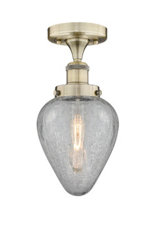 Edison One Light Semi-Flush Mount in Antique Brass (405|616-1F-AB-G165)