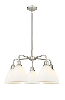 Downtown Urban Five Light Chandelier in Satin Nickel (405|516-5CR-SN-GBD-751)