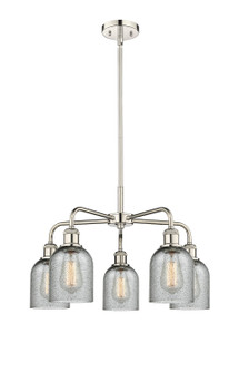 Downtown Urban Five Light Chandelier in Polished Nickel (405|516-5CR-PN-G257)