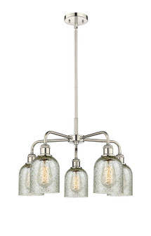 Downtown Urban Five Light Chandelier in Polished Nickel (405|516-5CR-PN-G259)