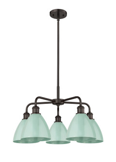 Downtown Urban Five Light Chandelier in Oil Rubbed Bronze (405|516-5CR-OB-MBD-75-SF)