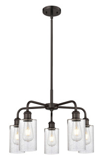 Downtown Urban Five Light Chandelier in Oil Rubbed Bronze (405|516-5CR-OB-G804)