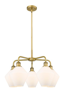 Downtown Urban Five Light Chandelier in Brushed Brass (405|516-5CR-BB-G651-8)