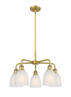 Downtown Urban Five Light Chandelier in Brushed Brass (405|516-5CR-BB-G441)