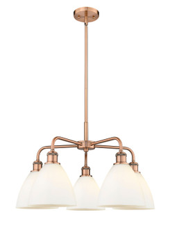 Downtown Urban Five Light Chandelier in Antique Copper (405|516-5CR-AC-GBD-751)