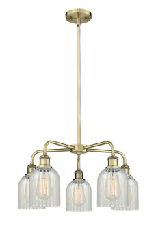 Downtown Urban Five Light Chandelier in Antique Brass (405|516-5CR-AB-G2511)