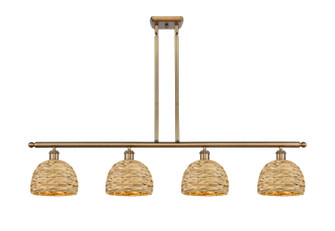 Downtown Urban Four Light Pendant in Brushed Brass (405|516-4I-BB-RBD-8-NAT)